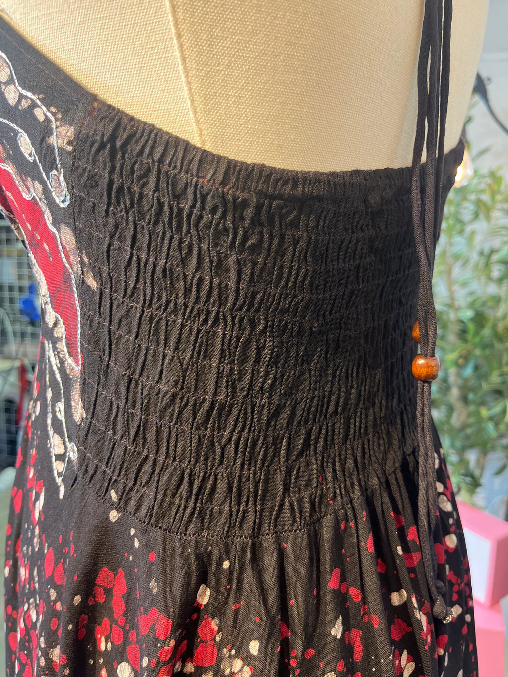 Burnt Red Festival Halter Dress C8