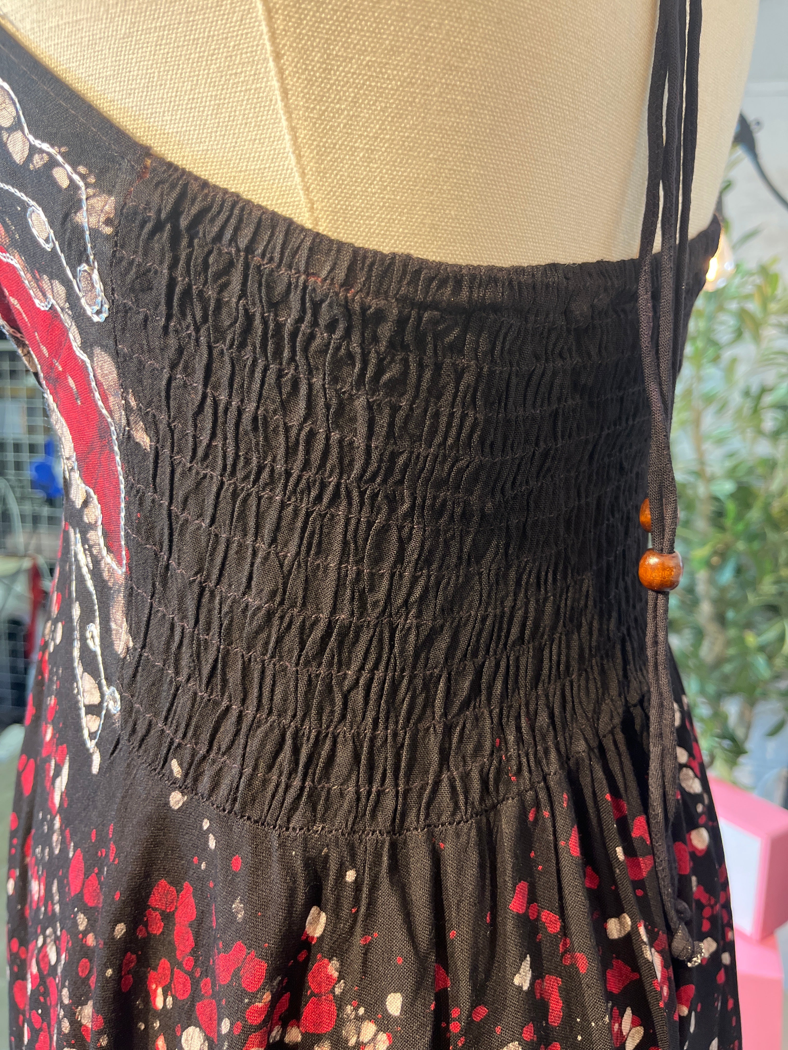 Burnt Red Festival Halter Dress C8