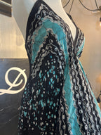 Teal Festival Halter Dress C5