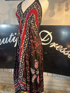 Burnt Red Festival Halter Dress C8
