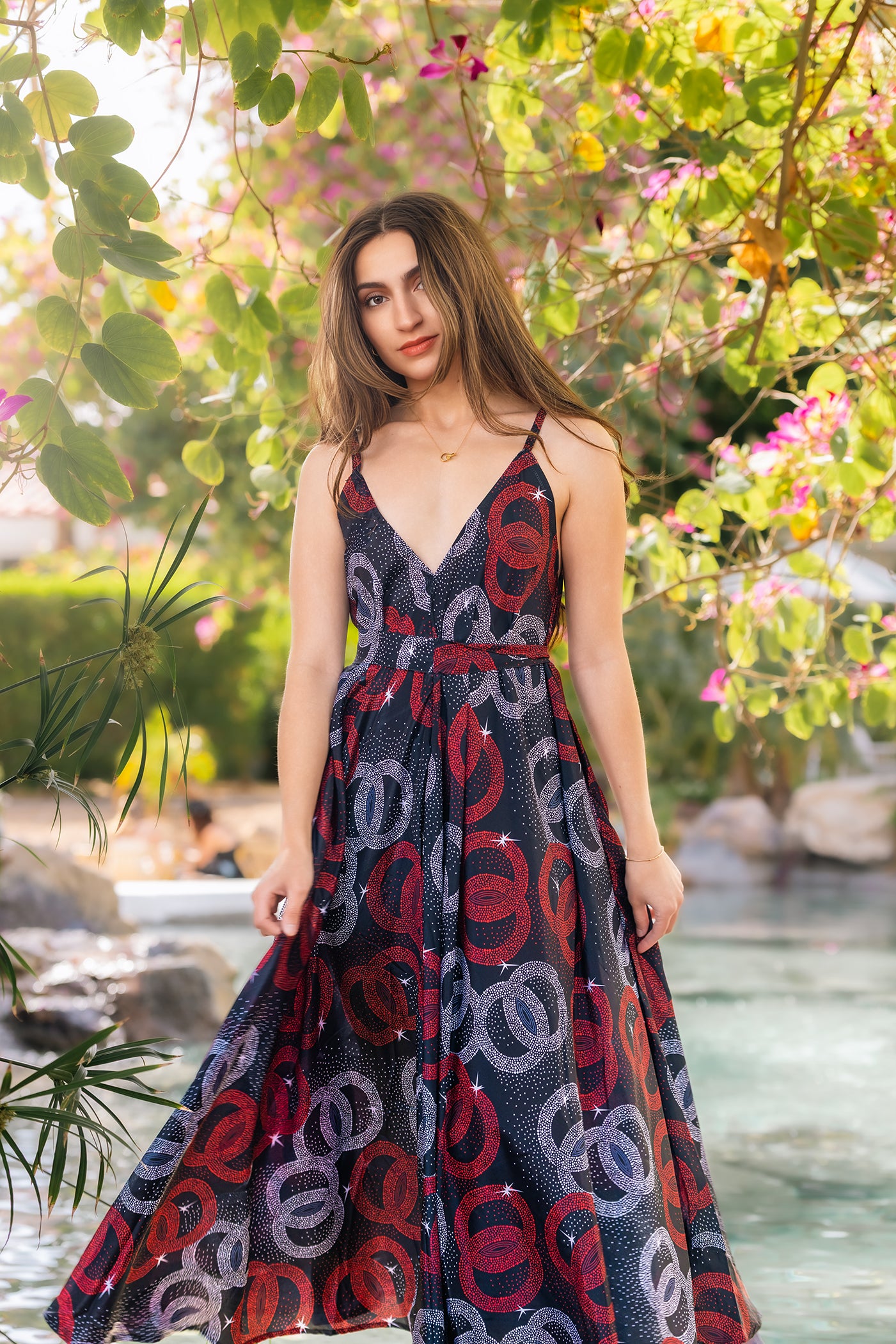 The Vacation Dress Red & Black