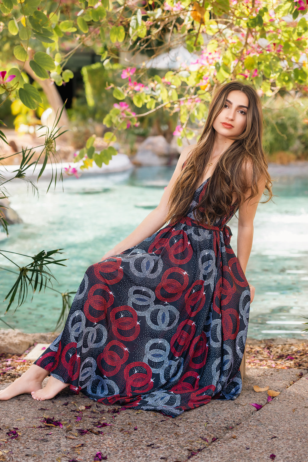 The Vacation Dress Red & Black