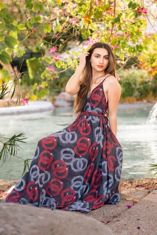 Vacation Dress Red & Black — vibrant boho maxi dress with adjustable straps