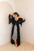 Black Renaissance Jacket — Celtic-inspired corset maxi dress in breathable rayon