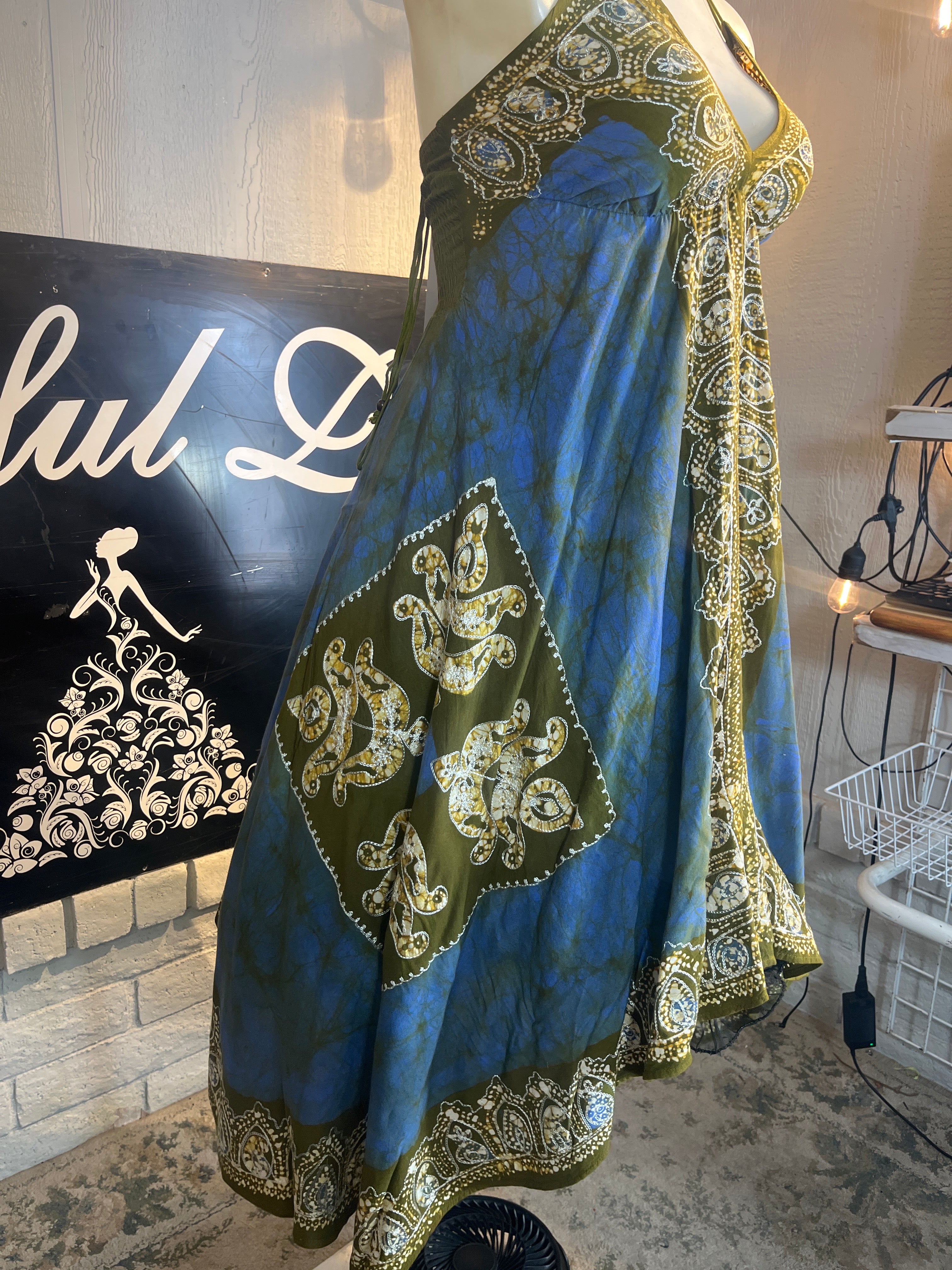 Sage Mable Batik Dress C6