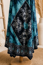 Aqua Marble Batik Vacation Dress C7