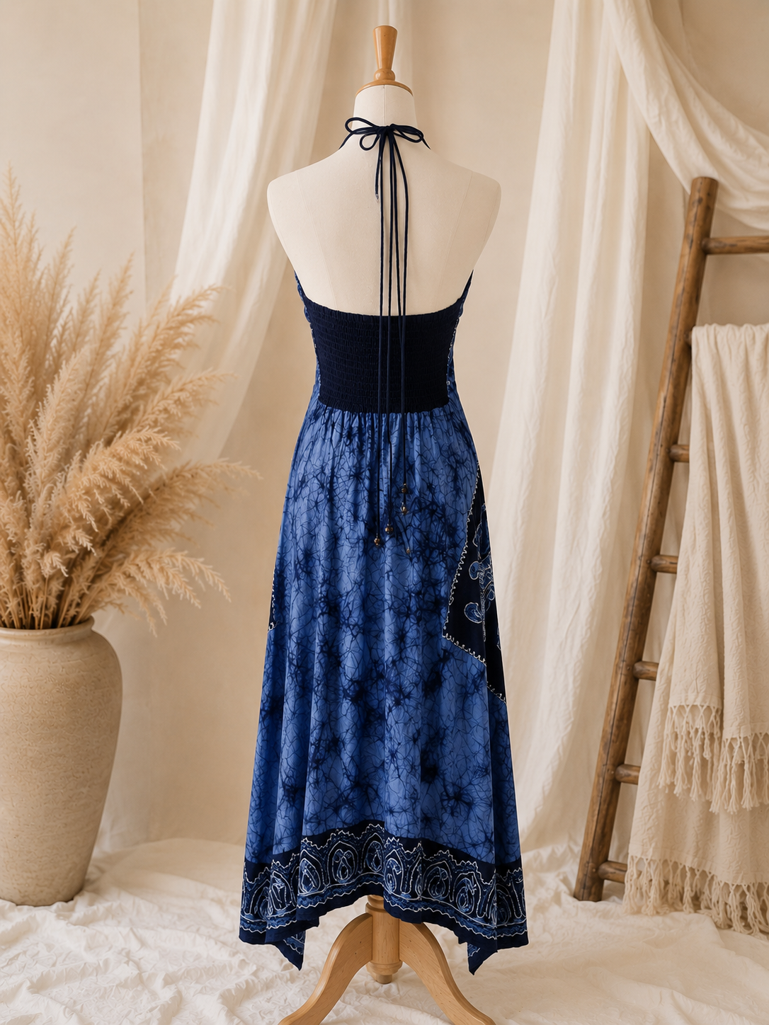Blue Marble Batik Maxi Dress – Boho Romance – BeautifulDresses-AZ