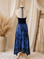 Blue Batik Vacation Marble Dress C4