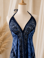 Blue Batik Vacation Marble Dress C4
