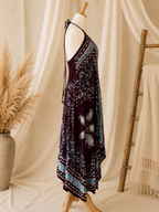 Burgundy Sage Festival Halter Dress