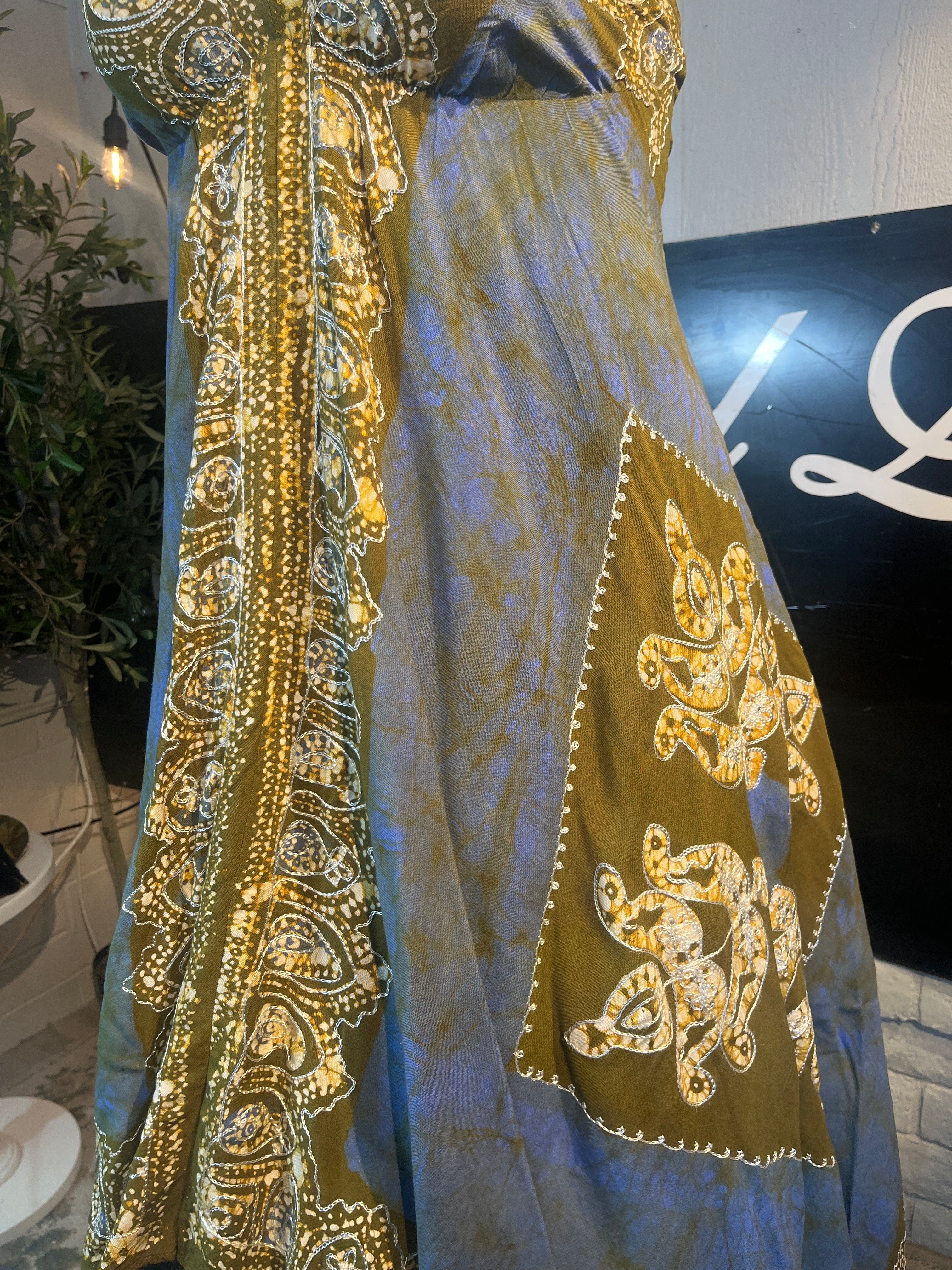 Sage Mable Batik Dress C6
