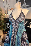 Aqua Marble Batik Vacation Dress C7
