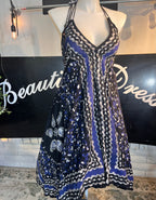 Blue Halter Festival Dress C2