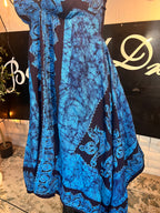 Turquoise Marvel Batik Vacation Dress C7