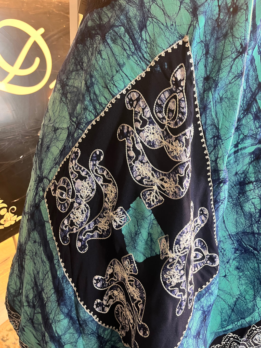 Aqua Marble Batik Vacation Dress C7