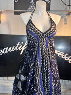 Blue Halter Festival Dress C2