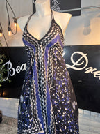 Blue Halter Festival Dress C2