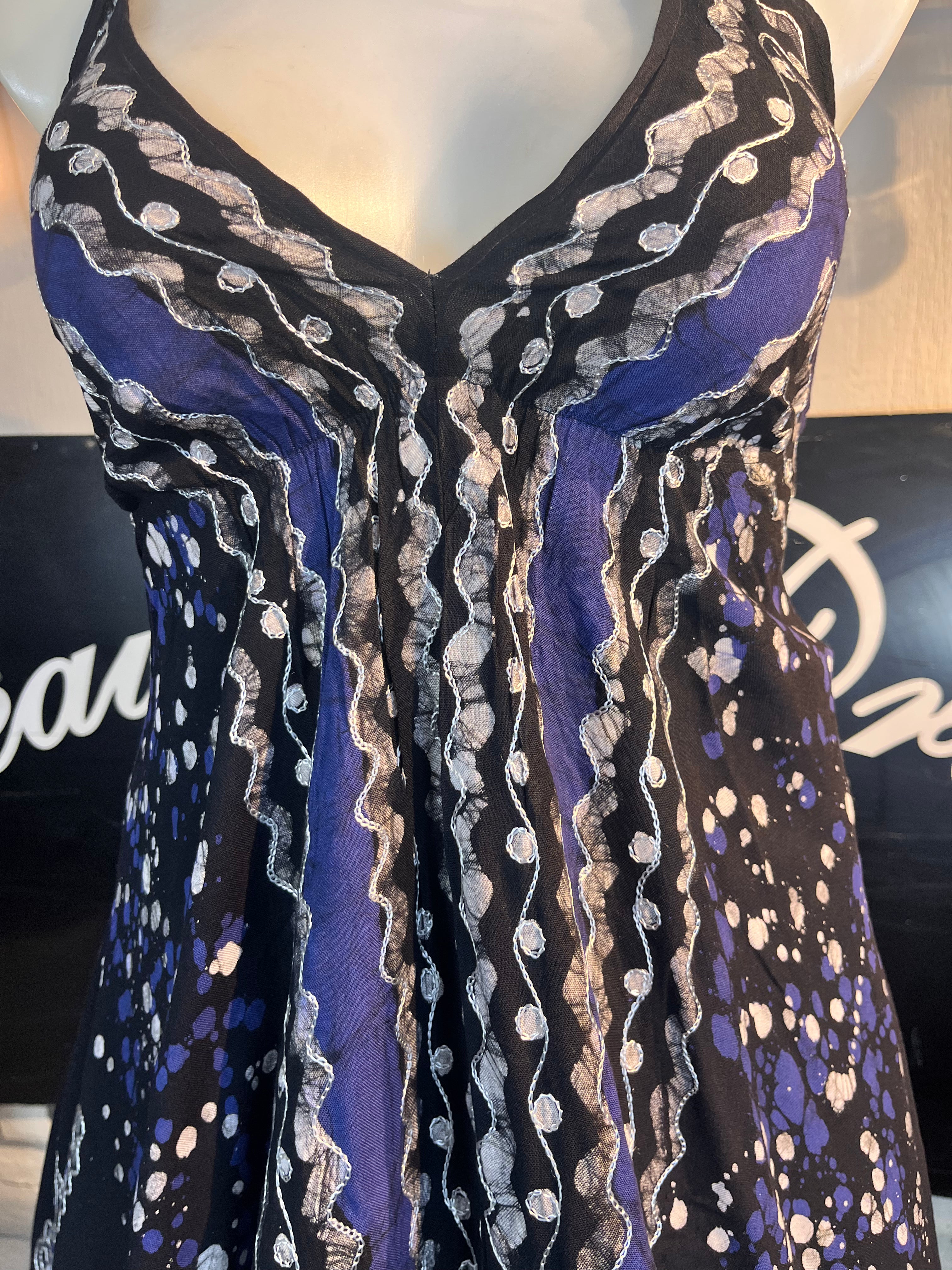 Blue Halter Festival Dress C2
