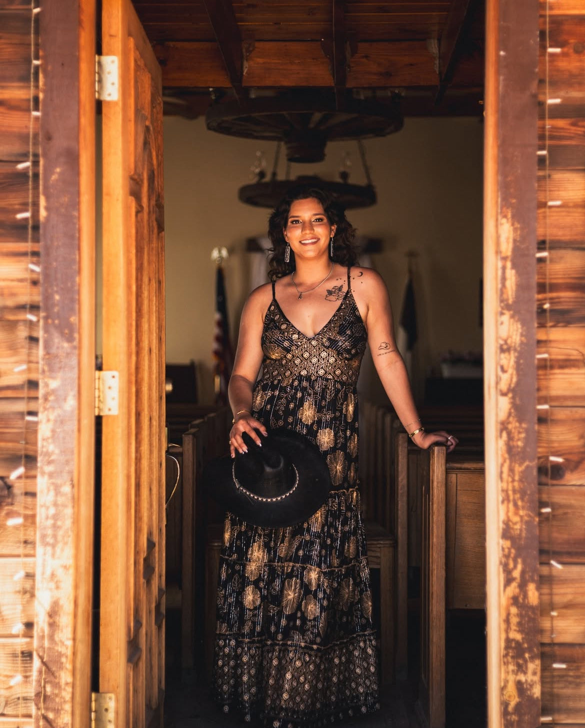 Glitter Leaf Tank Maxi