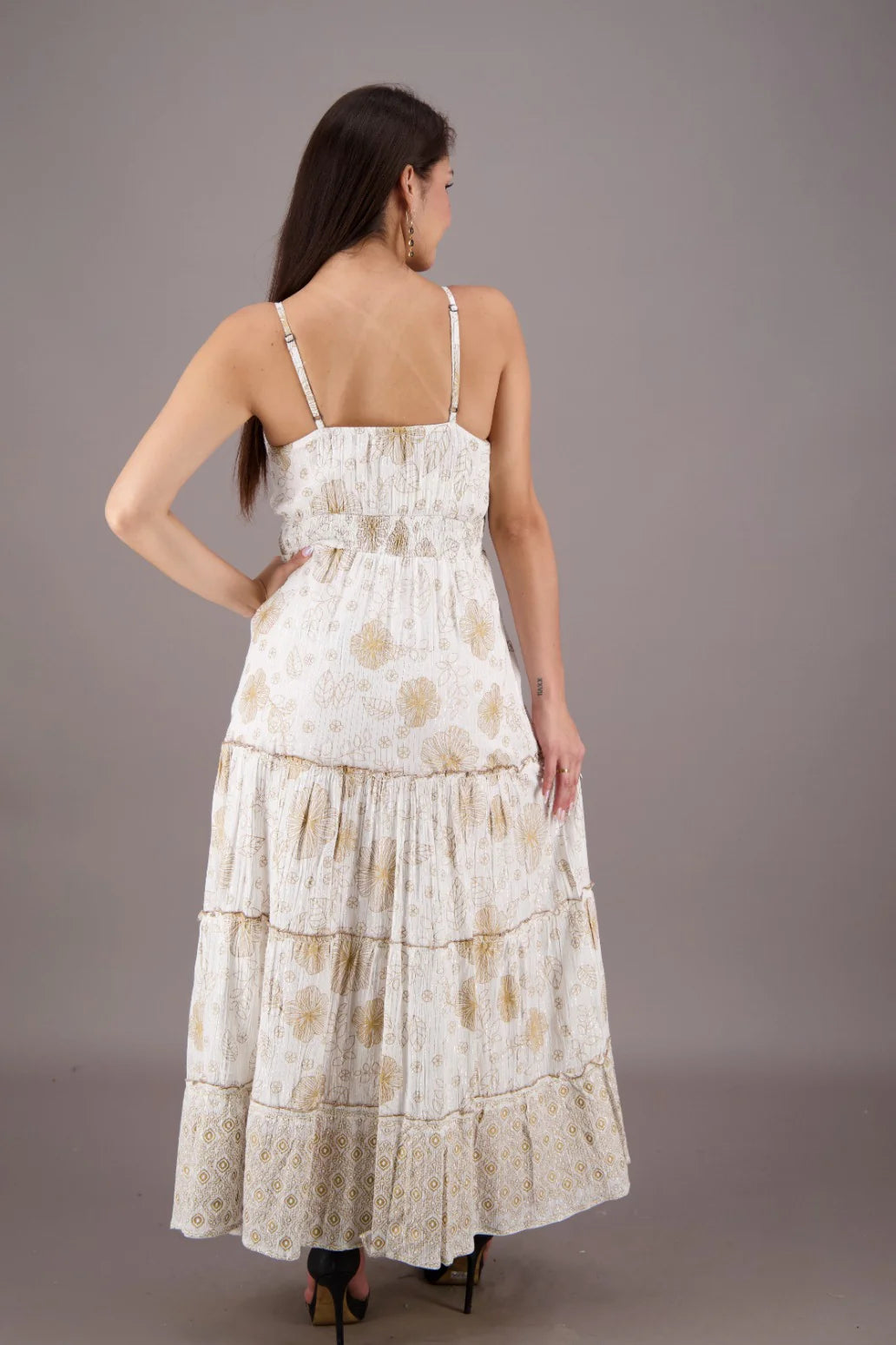 Glitter Leaf Tank Maxi
