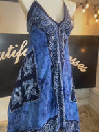 Blue Batik Vacation Marble Dress C4