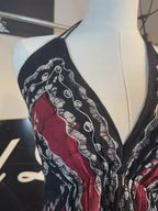 Burnt Red Festival Halter Dress C8