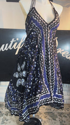 Blue Halter Festival Dress C2